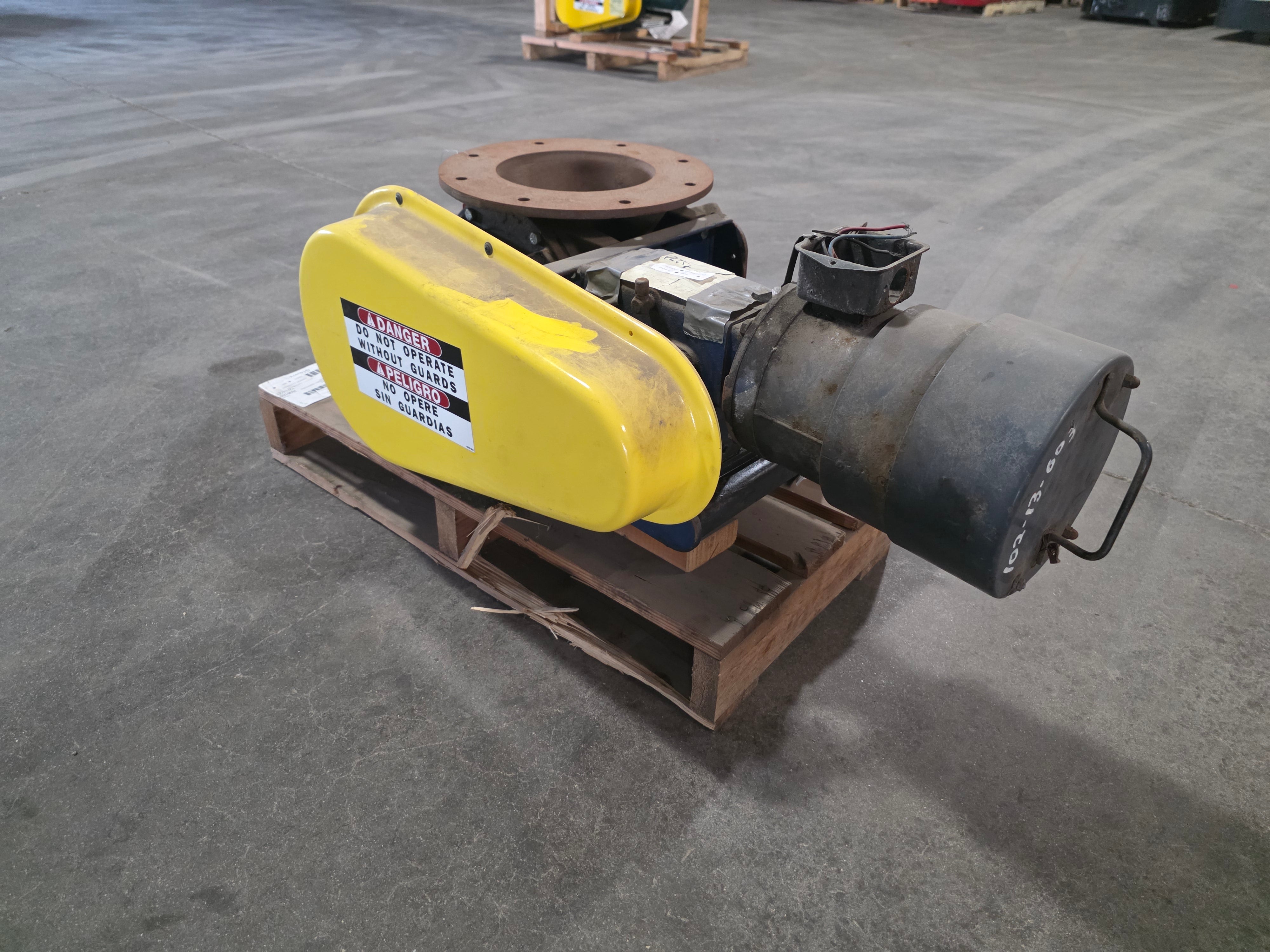 Meyer 8” Rotary Airlock Feeder w/ GE Motor and Gearbox Assembly