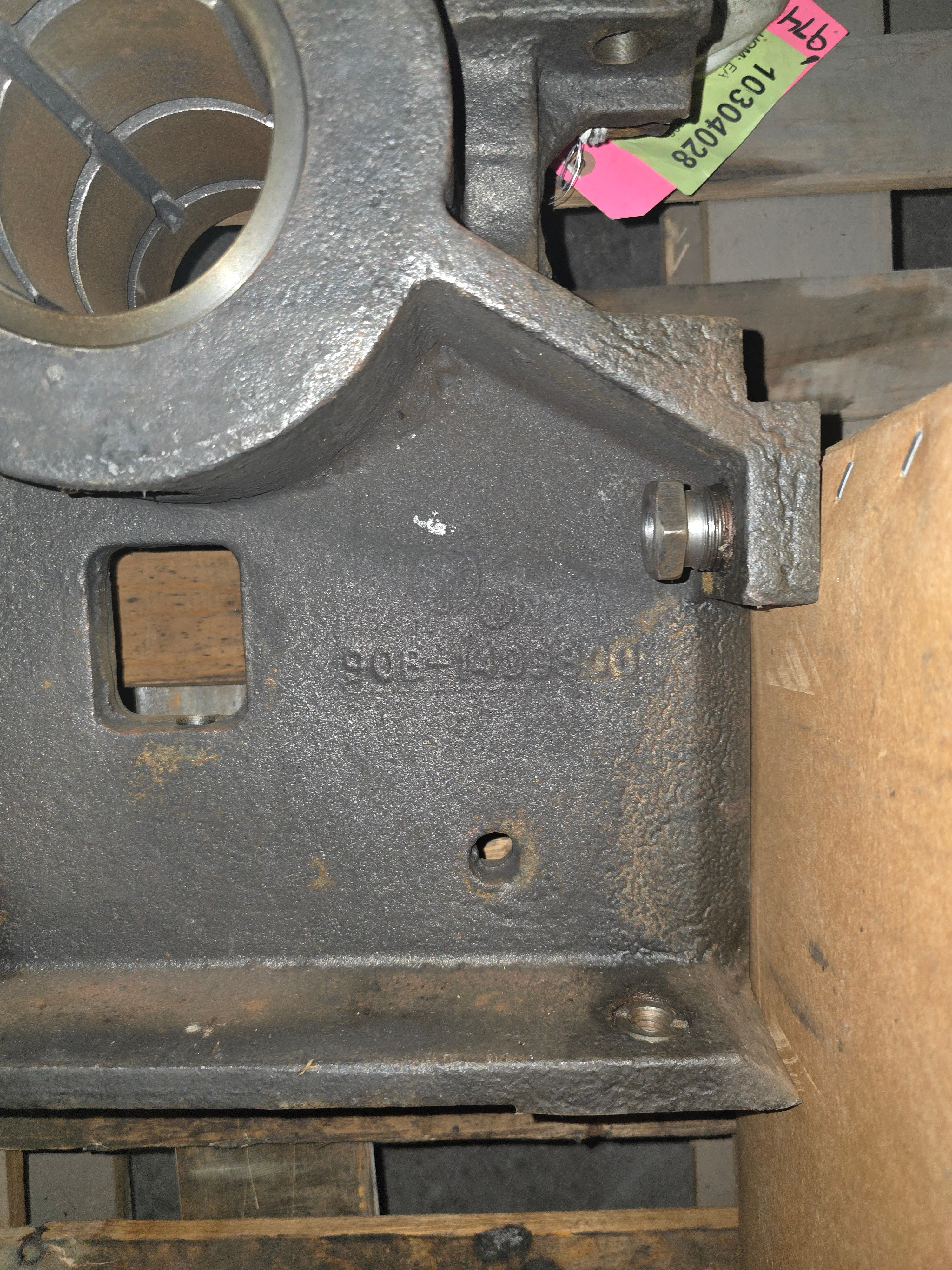 Front Grate Shaft Bearing Assembly – Cast-Iron Housing, Split Cap, Bronze Sleeve