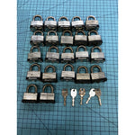 Master Lock 500D Padlocks 1-3/4" Laminated Steel Keyed Locks - Lot of 22