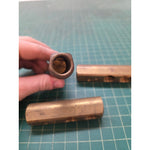 Lot of 5 Tweco No. 4 MBP Welding Cable Connectors Brass Mixed Sizes