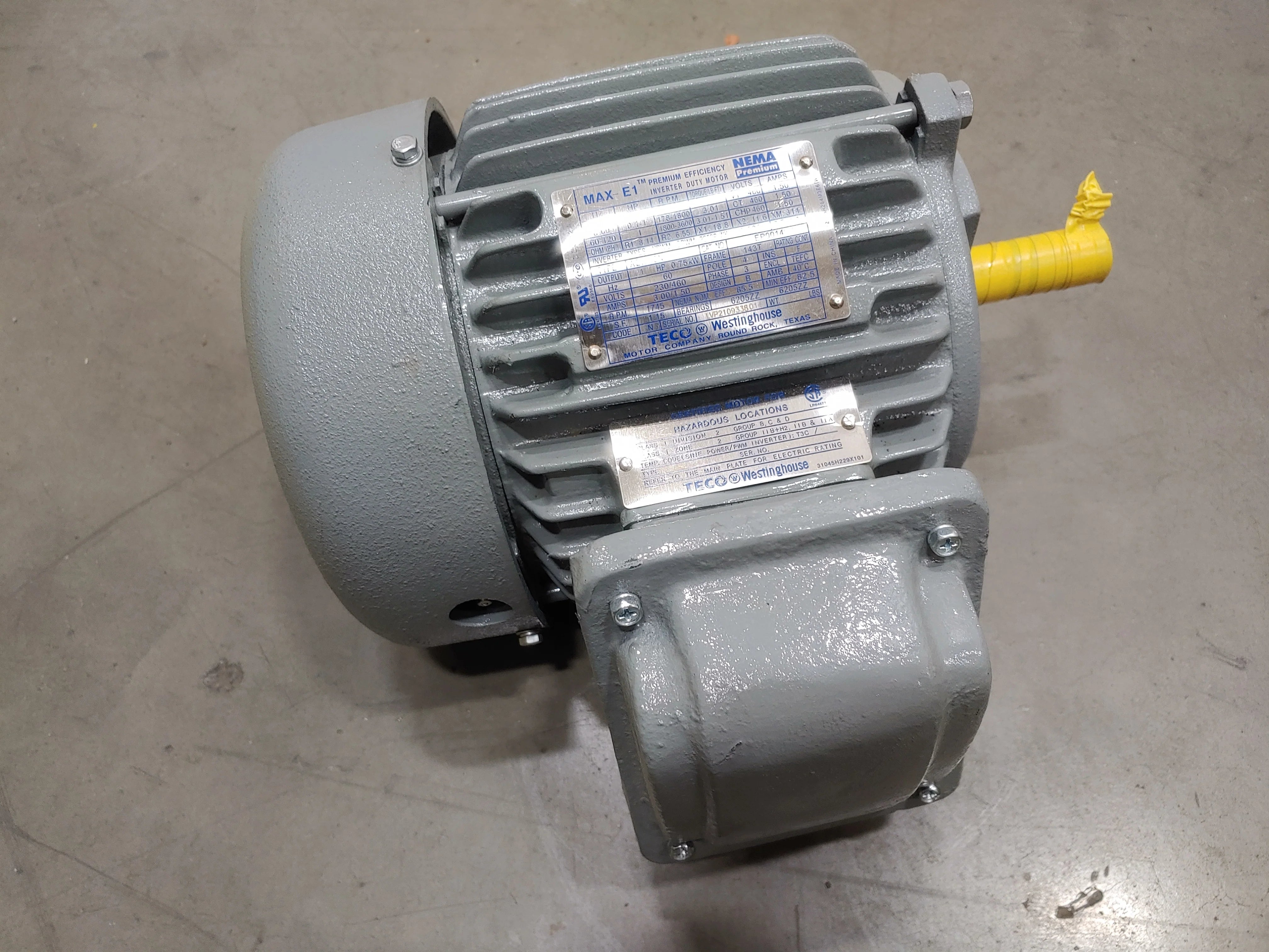 NEW 1HP RPM1720 Frame145T Electric Motor