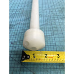 Lot of 2 OEM White Plastic Threaded Tube Rod Assemblies 12" & 12-1/2"