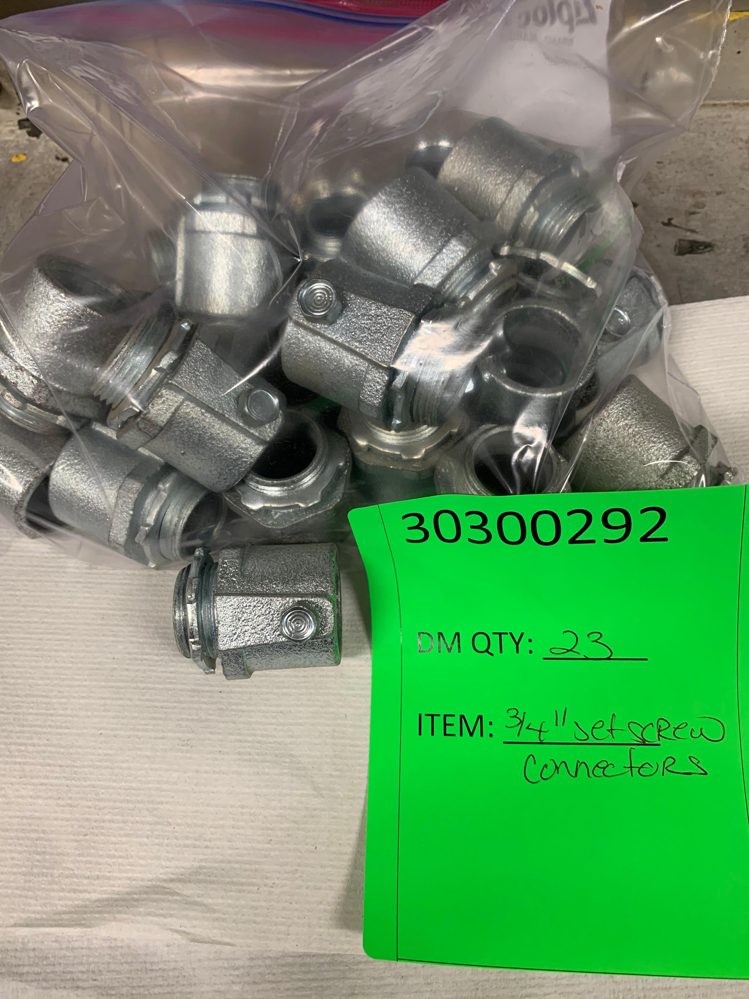 3/4" set- screw connectors , O-Z Gedrey, Zinc plate