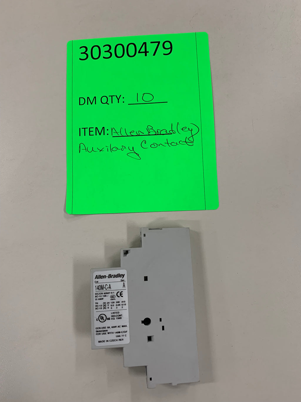 ALLEN-BRADLEY AUXILARY CONTACT SIDE MOUNT 140M-C-A NEW