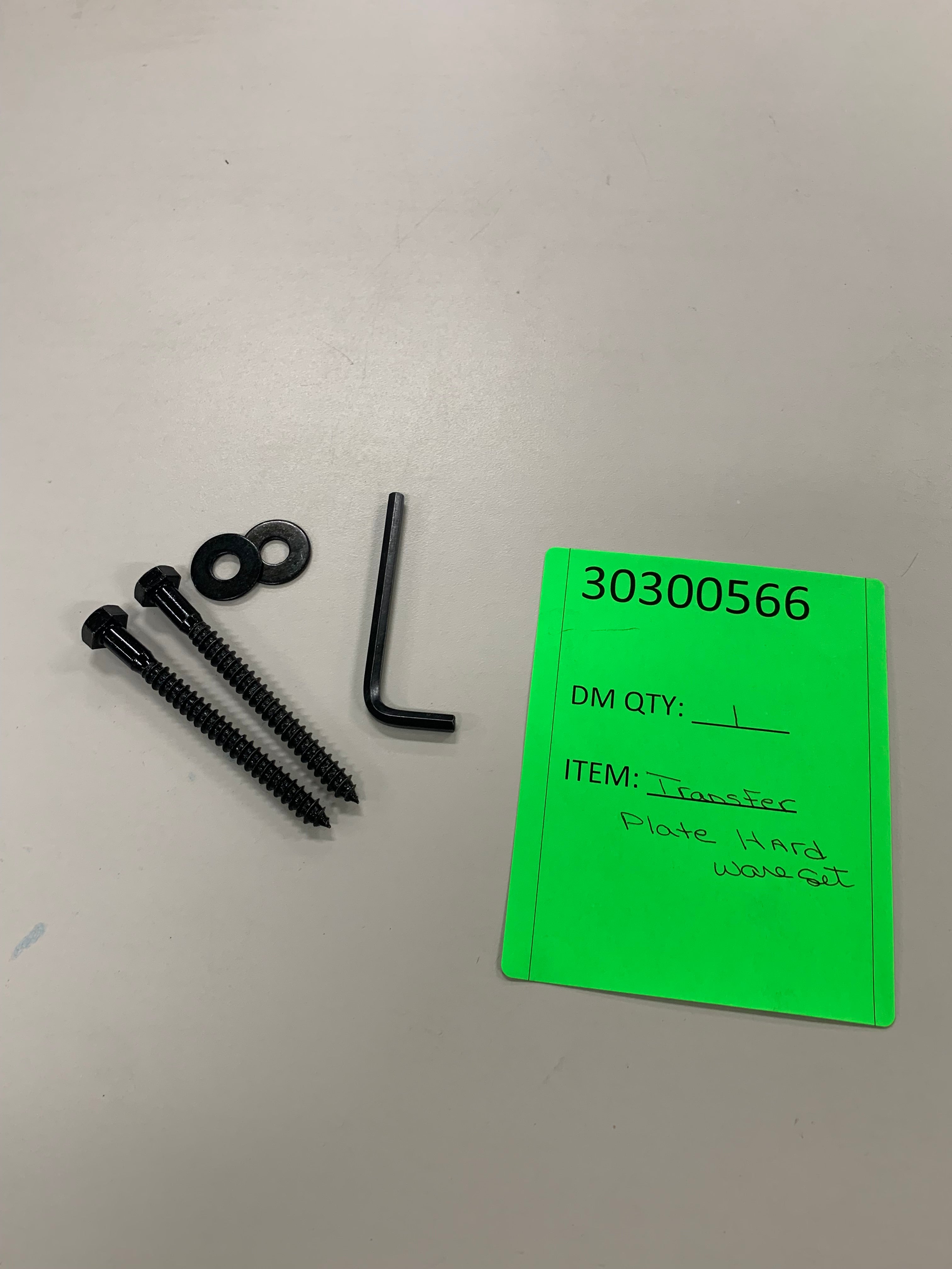 Transfer Plate Hardware, set