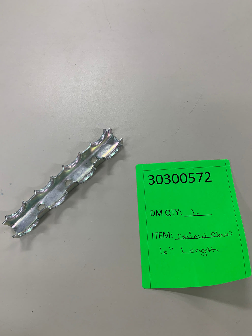 Shield Claw, 6" length 1/2" wide, 3 screw holes