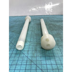 Lot of 2 OEM White Plastic Threaded Tube Rod Assemblies 12" & 12-1/2"