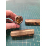 Lot of 5 Tweco No. 4 MBP Welding Cable Connectors Brass Mixed Sizes