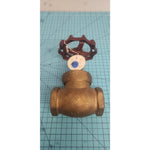 Crane Globe Valve, 1-1/2", Brass 200s/400CWP