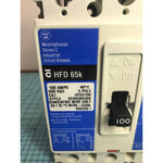 Westinghouse HFD3100 Series C Circuit Breaker 100A 3 Pole 600VAC HFD 65k NEW