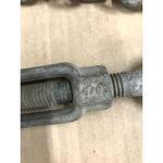 Adjustable Turnbuckle 5/8" Thread x 17.5"-26.5" Jaw & Jaw w/ Chain Galvanized