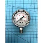 Zoro Select Commercial Pressure Gauge 4CFH7 2-1/2" Dial 0-300 PSI 1/4" NPT Male - NEW