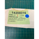 VALVE BODY, SAUNDERS, STRAIGHTTHROUGH, 1" FLANGED,