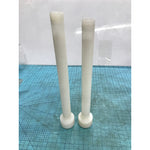 Lot of 2 OEM White Plastic Threaded Tube Rod Assemblies 12" & 12-1/2"