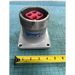 Crouse-Hinds AR641 Arktite M72 60A 4 Pole 4 Wire Panel Mount Receptacle 600VAC