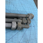 Lot of 6 1" x 27" Double End Threaded Rods w/ Nuts Anchor Rods