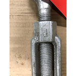 Adjustable Turnbuckle 1" Thread x 31"-49" Jaw & Jaw Clevis Galvanized Heavy Duty