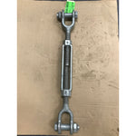 1/2" Jaw & Jaw Turnbuckle 33-45" Adjustable Clevis Ends Galvanized Heavy Duty