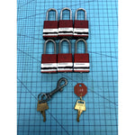 American Lock 1105 Safety Padlock 1-1/2" LOTO Aluminum Keyed #08 Lot of 6