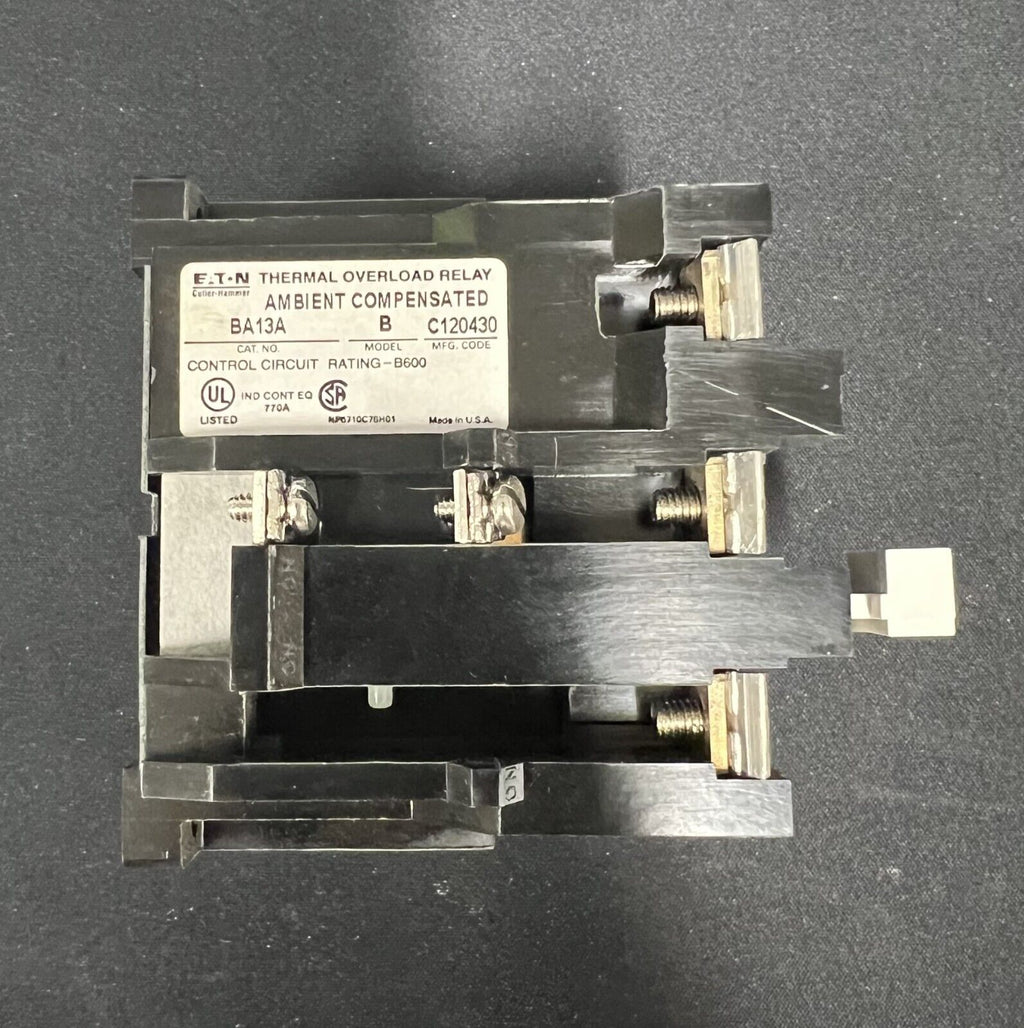 Eaton / Cutler Hammer BA13A Overload Relay