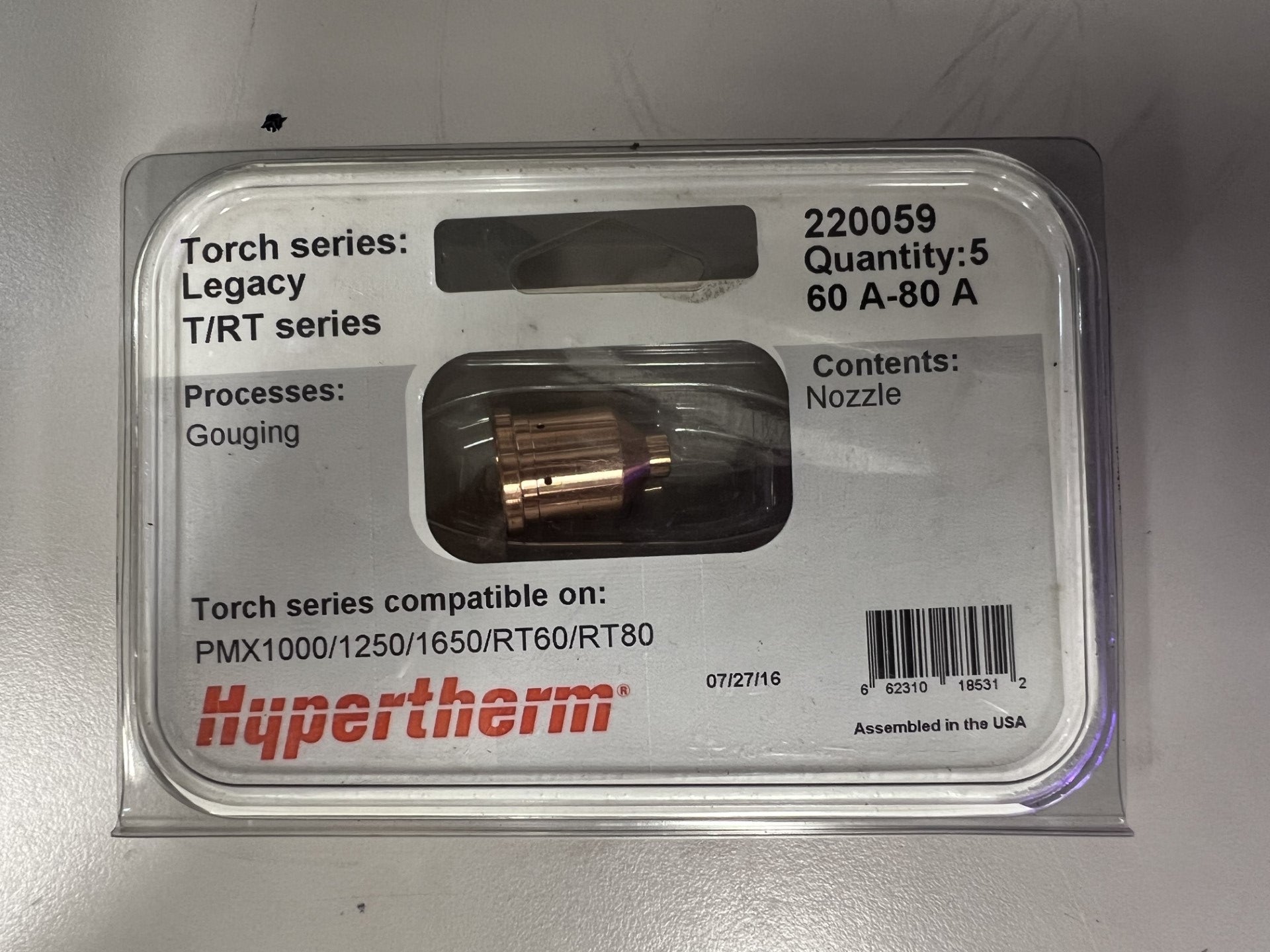 Hypertherm Torch Series 220059 60 A-80 A Gouging Nozzle