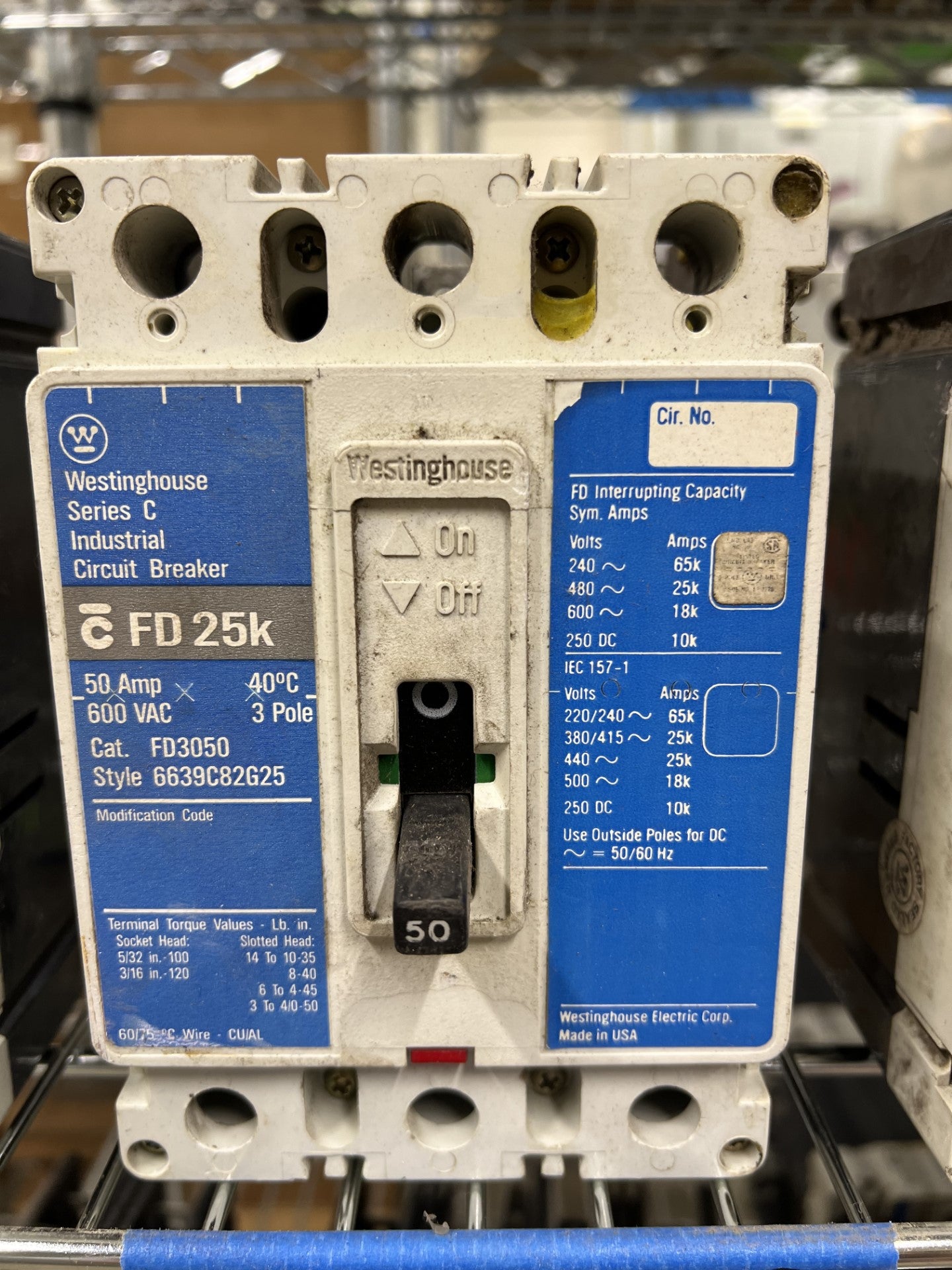 Westinghouse FD3050 Circuit Breaker