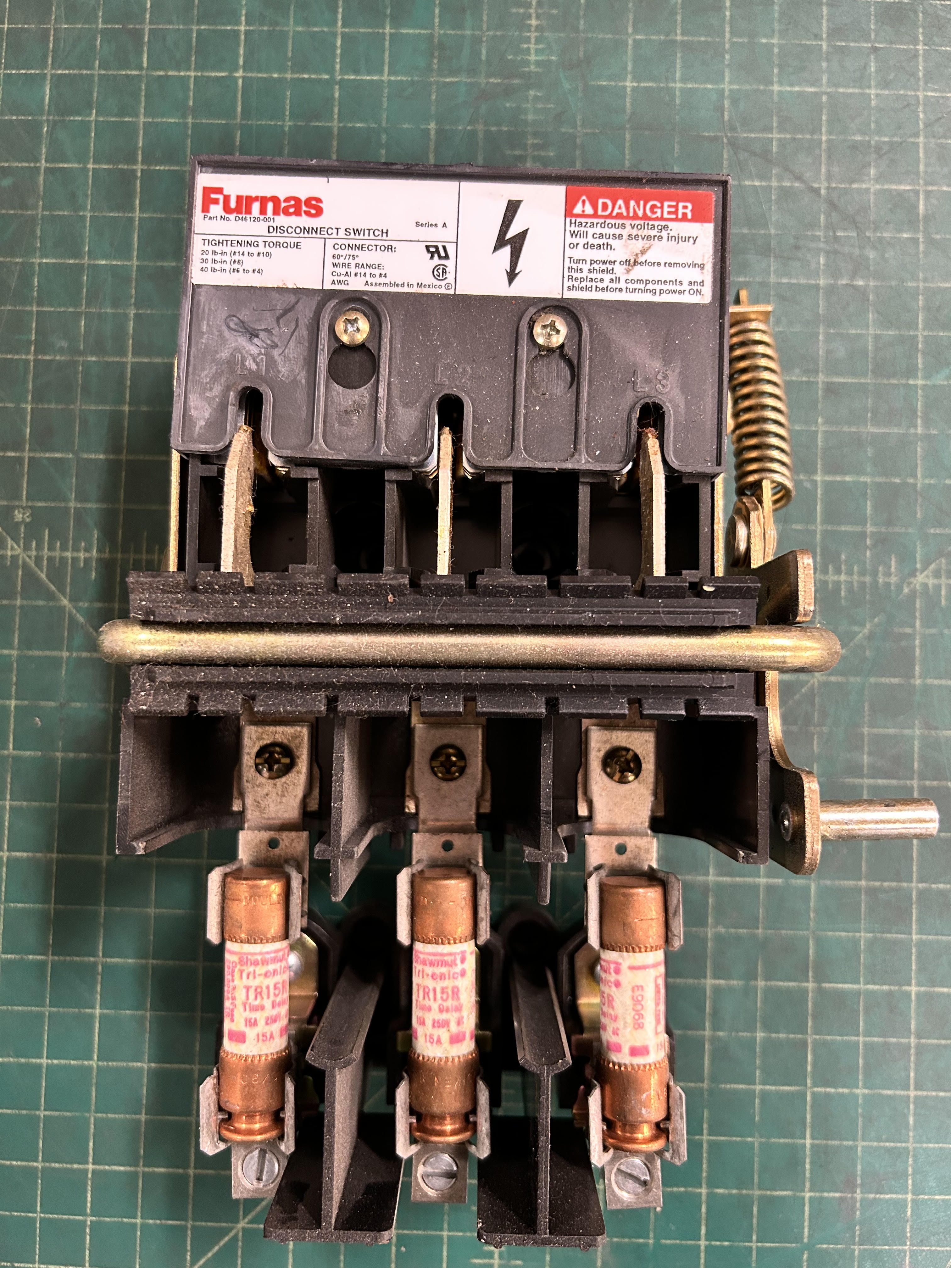 FURNAS DISCONNECT SWITCH, D46120-001, SERIES A