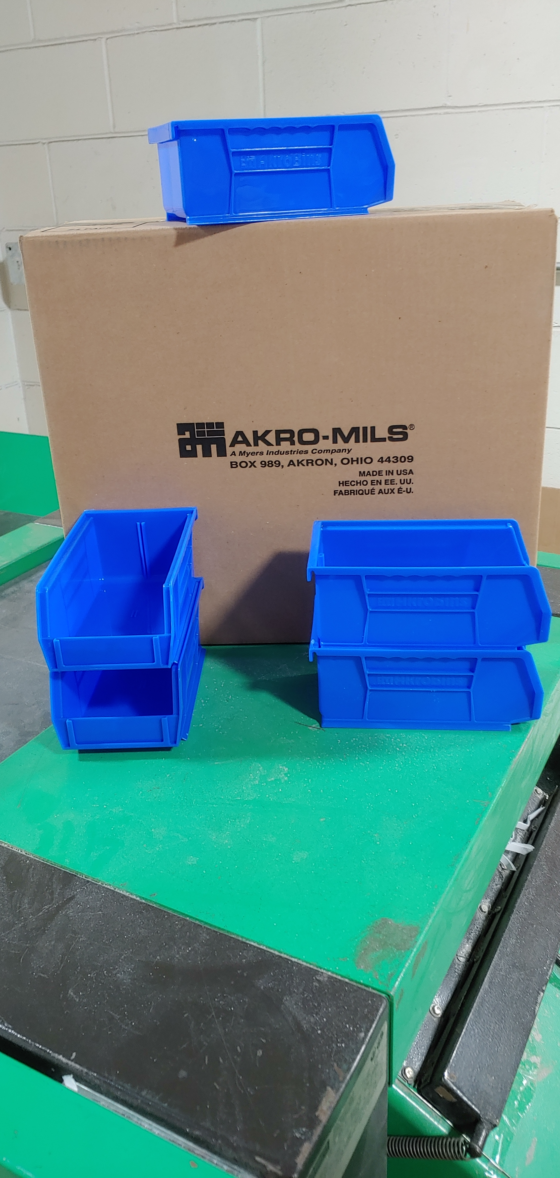 Blue Stackable Plastic Bins 24 pack