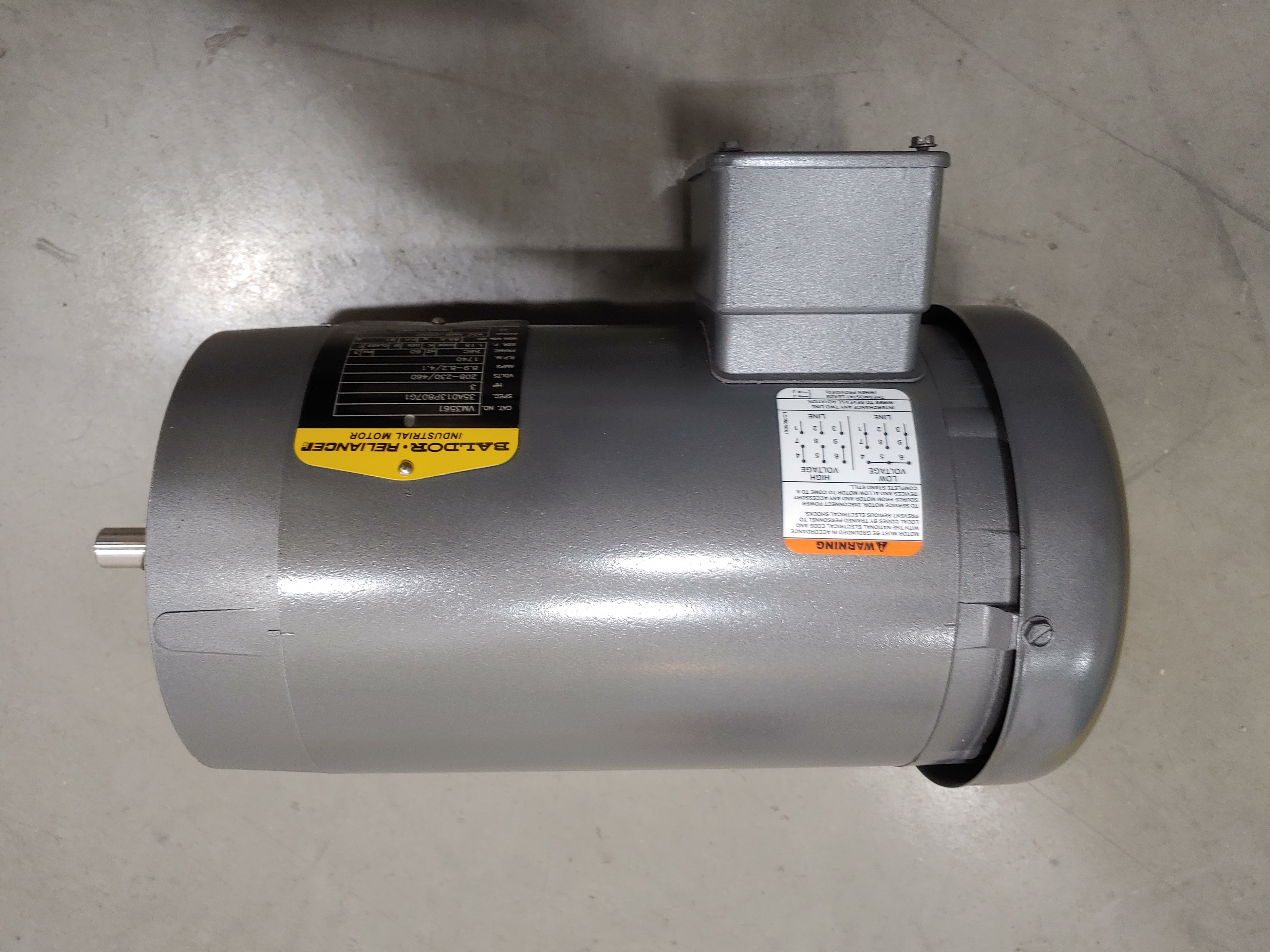 Baldor-Reliance 3HP RPM1740 Frame56C Electric Motor