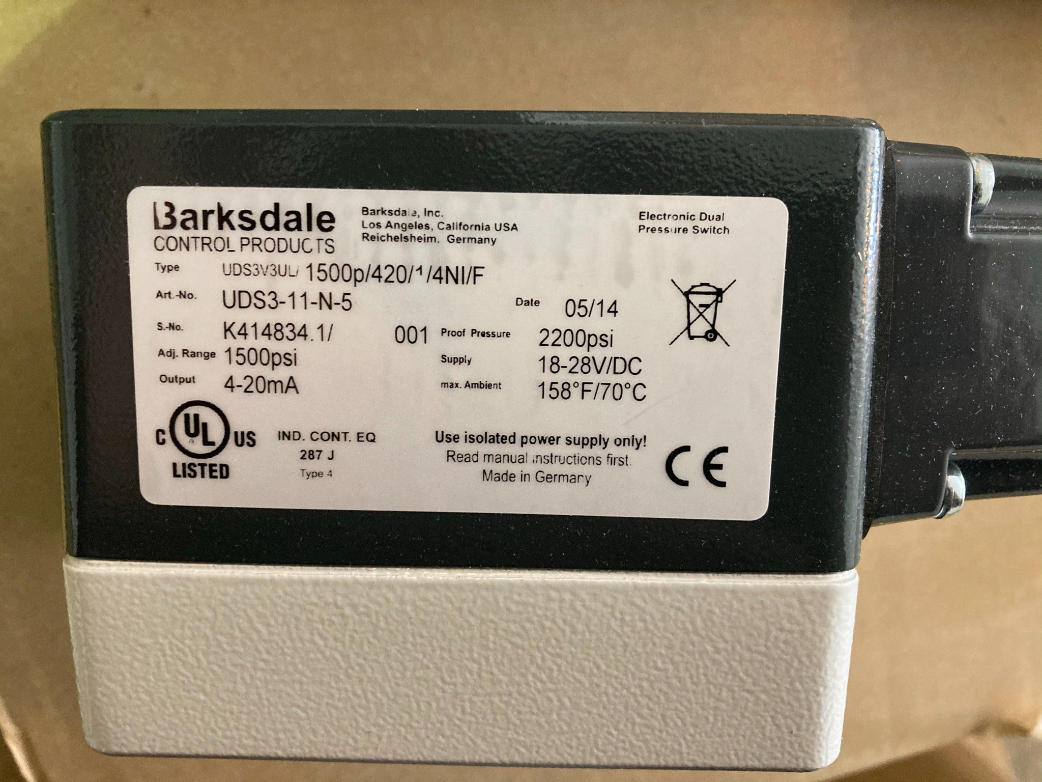 Barksdale UDS3-11-N-5
