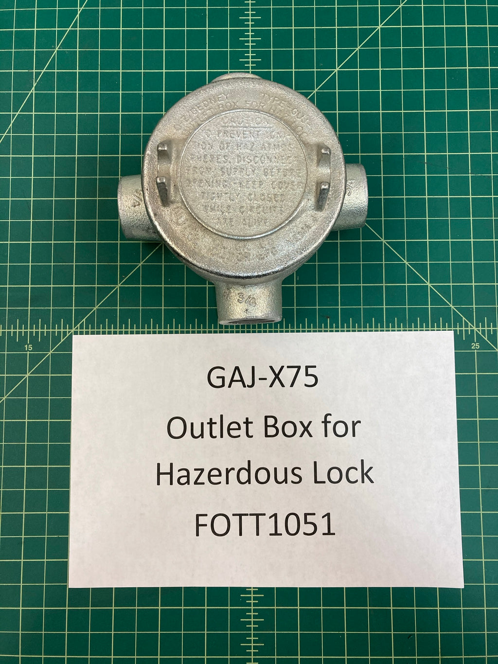 O-Z/Gedney GUAX/GUJX-75 Outlet Box 3/4" With GUJ Cover Hazardous Location