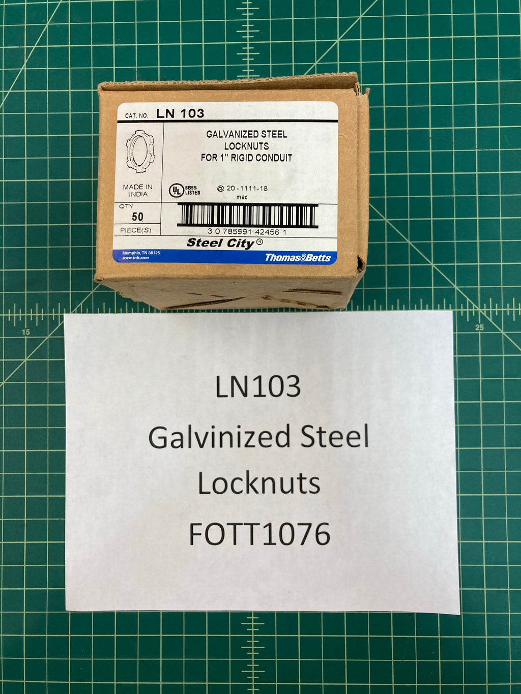 Thomas & Betts Galvanized Steel Locknuts LN103