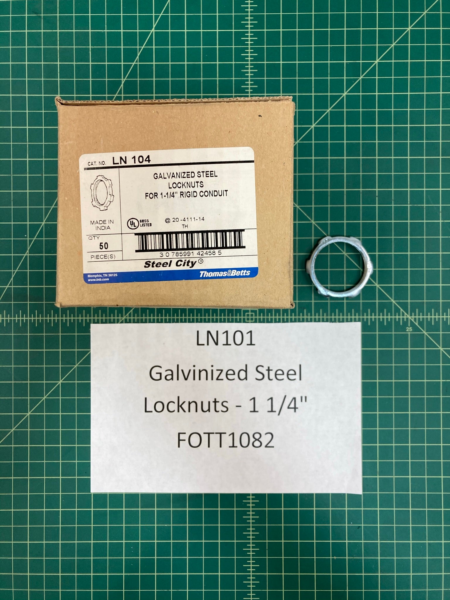 Thomas & Betts Steel City Galvanized Steel Locknuts for 1 1/4" Rigid Conduit LN101