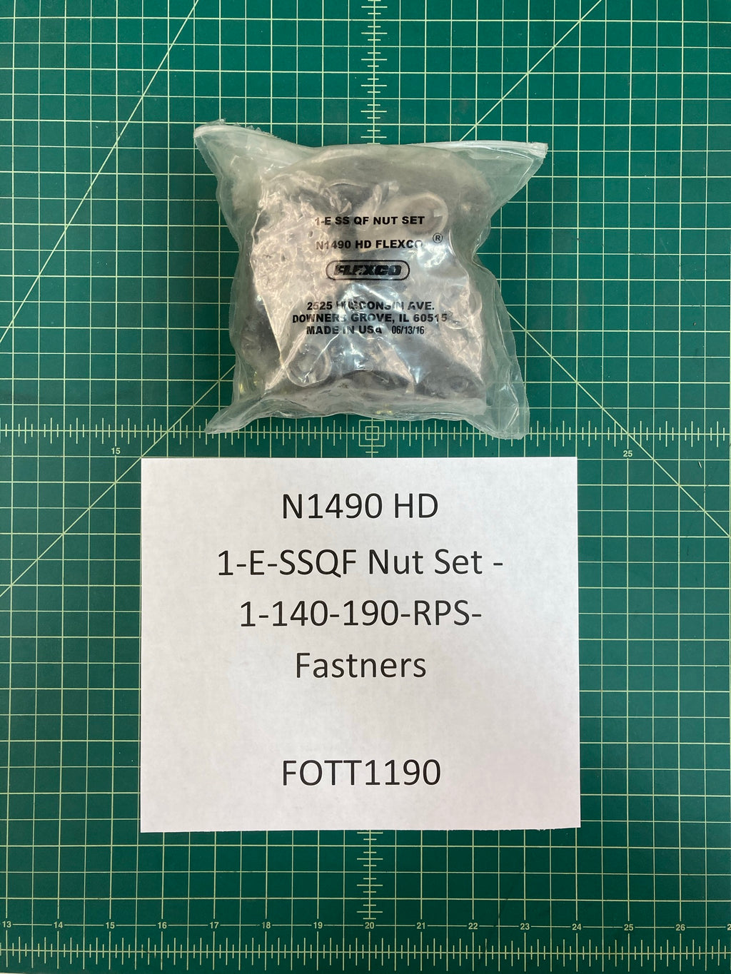 FLEXCO   1E-SSQF NUT SET  N1490 HD  1-140-190-RPS FASTNERS