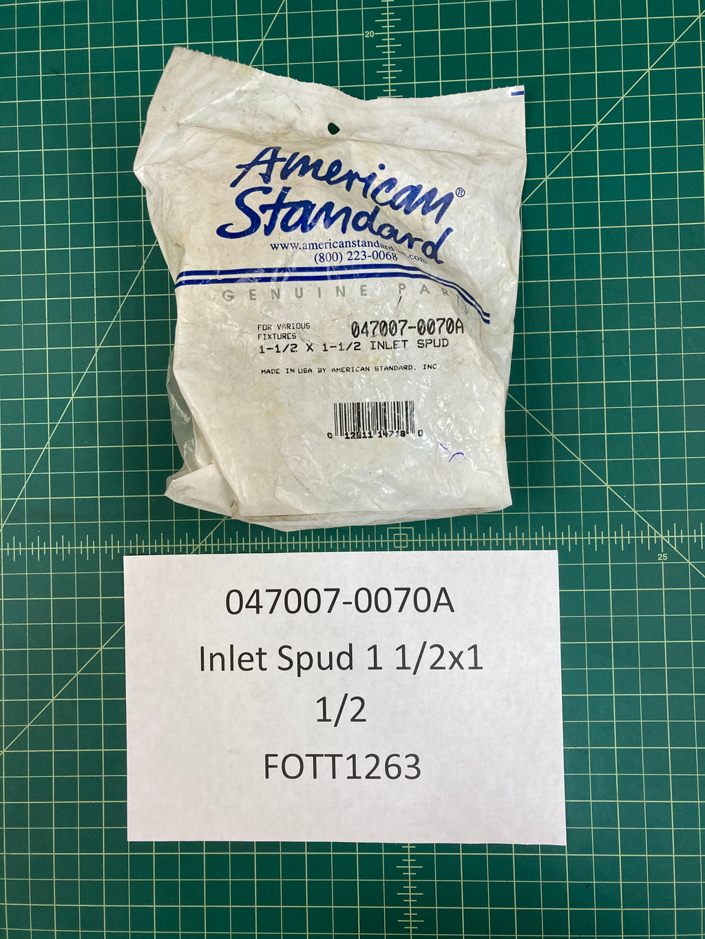 American Standard Inlet Spud 1 1/2x1 1/2