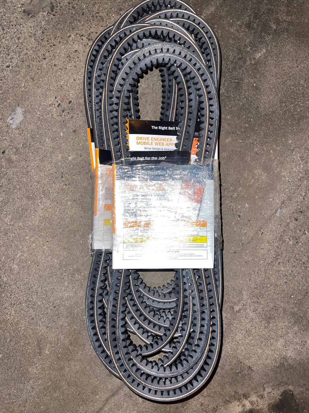 Anderson Crane Rubber Co BELT, V-STYLE, PART #5VX1400,MATCHED SET OF 6, 5VX1400