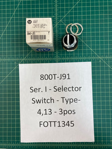 Allen Bradley 3 Position Selector Switch