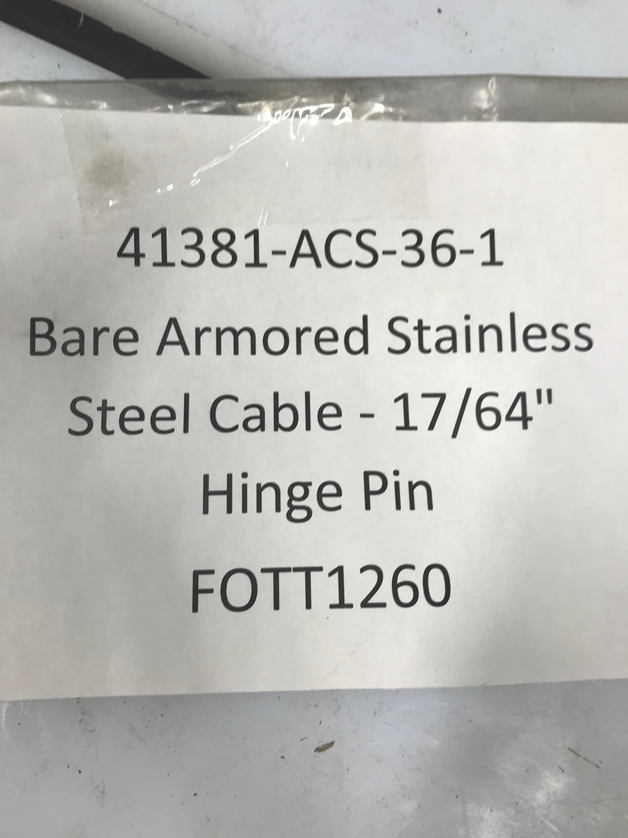 Bare Armored Stainless-Steel Cable - 17/64