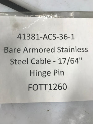 Bare Armored Stainless-Steel Cable - 17/64" Hinge Pin