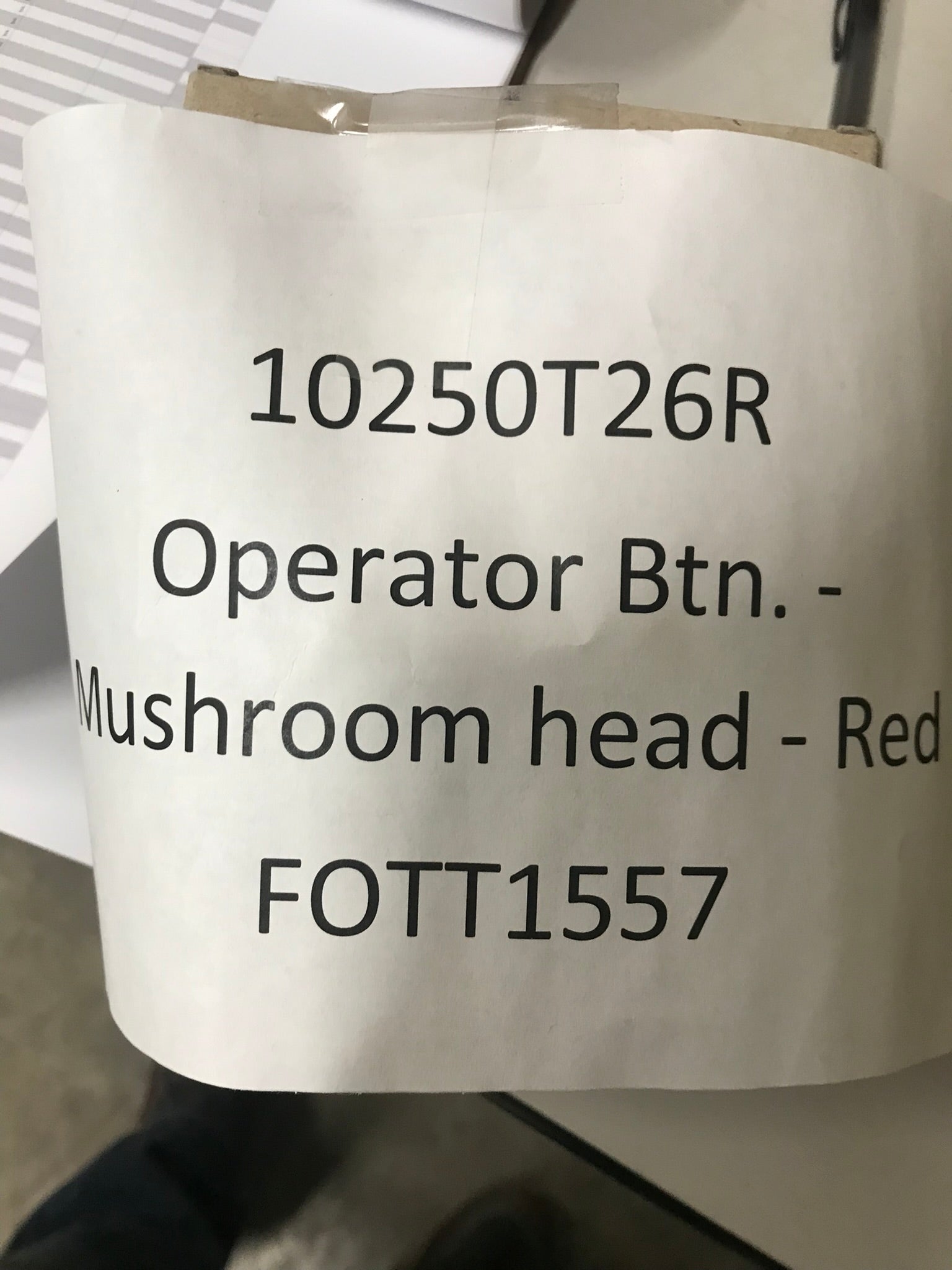Operator Button. - Mushroom head - Red