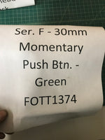 Ser. F - 30mm Momentary Push Btn. -Green
