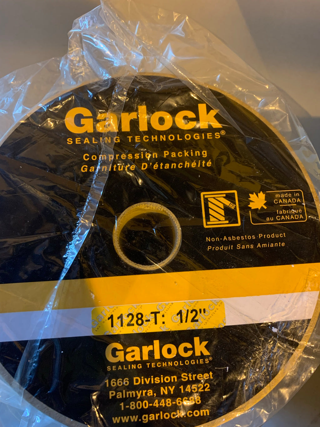 Garlock PACKING, 1/2" 5# 1128-T