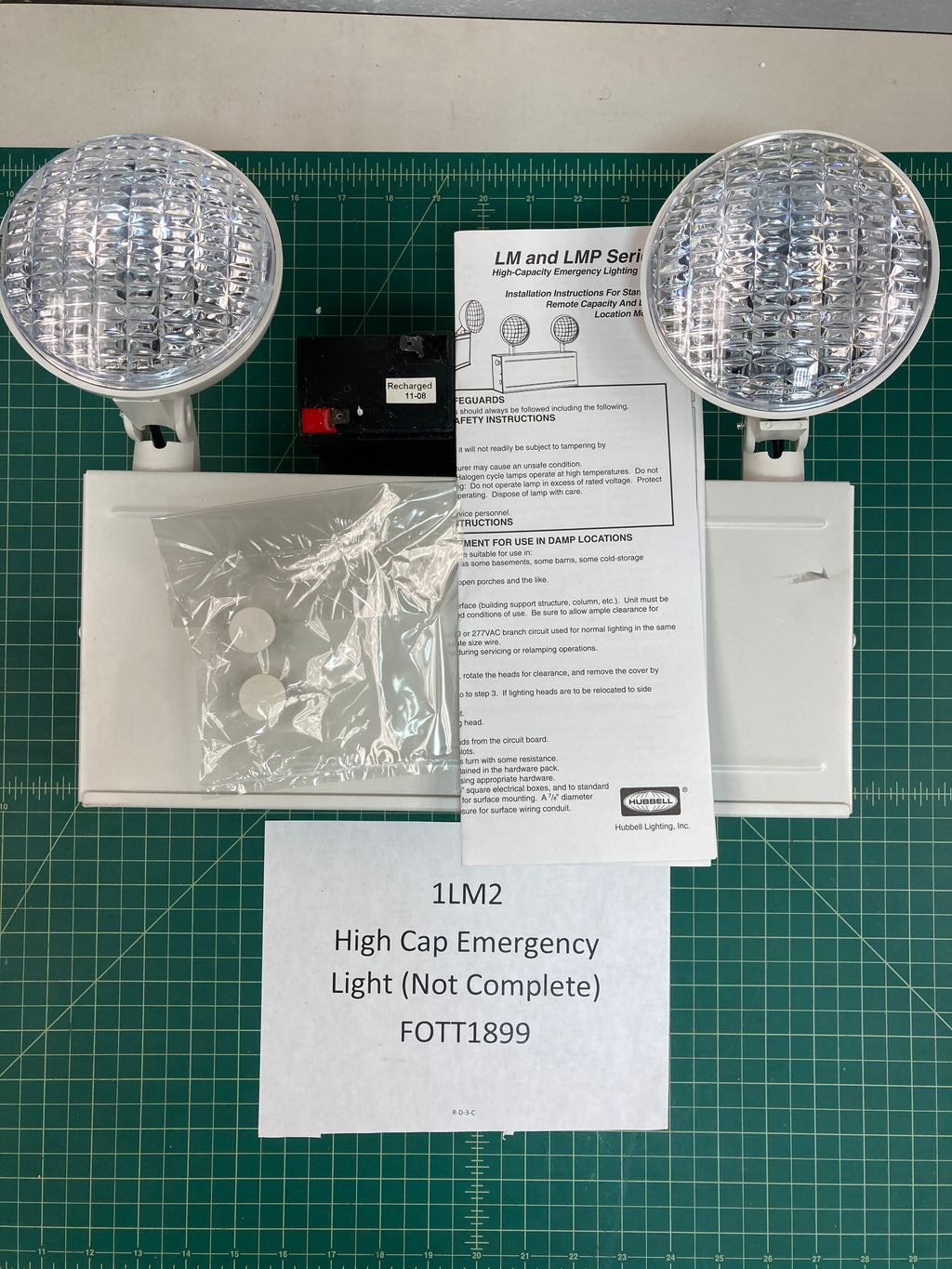 Dual-Lite LM2 Lite-Forms Two-Headed High Capacity Emergency Lighting Unit