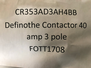 GE Contactor 40 amp 3 pole