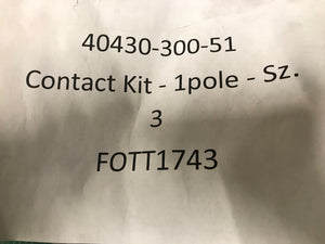 Contact Kit - 1pole - Sz. 3