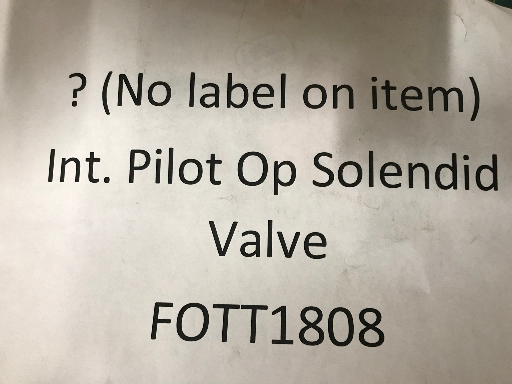 Int. Pilot Op Solendid Valve