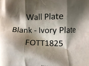 FACE PLATE - Ivory Plate