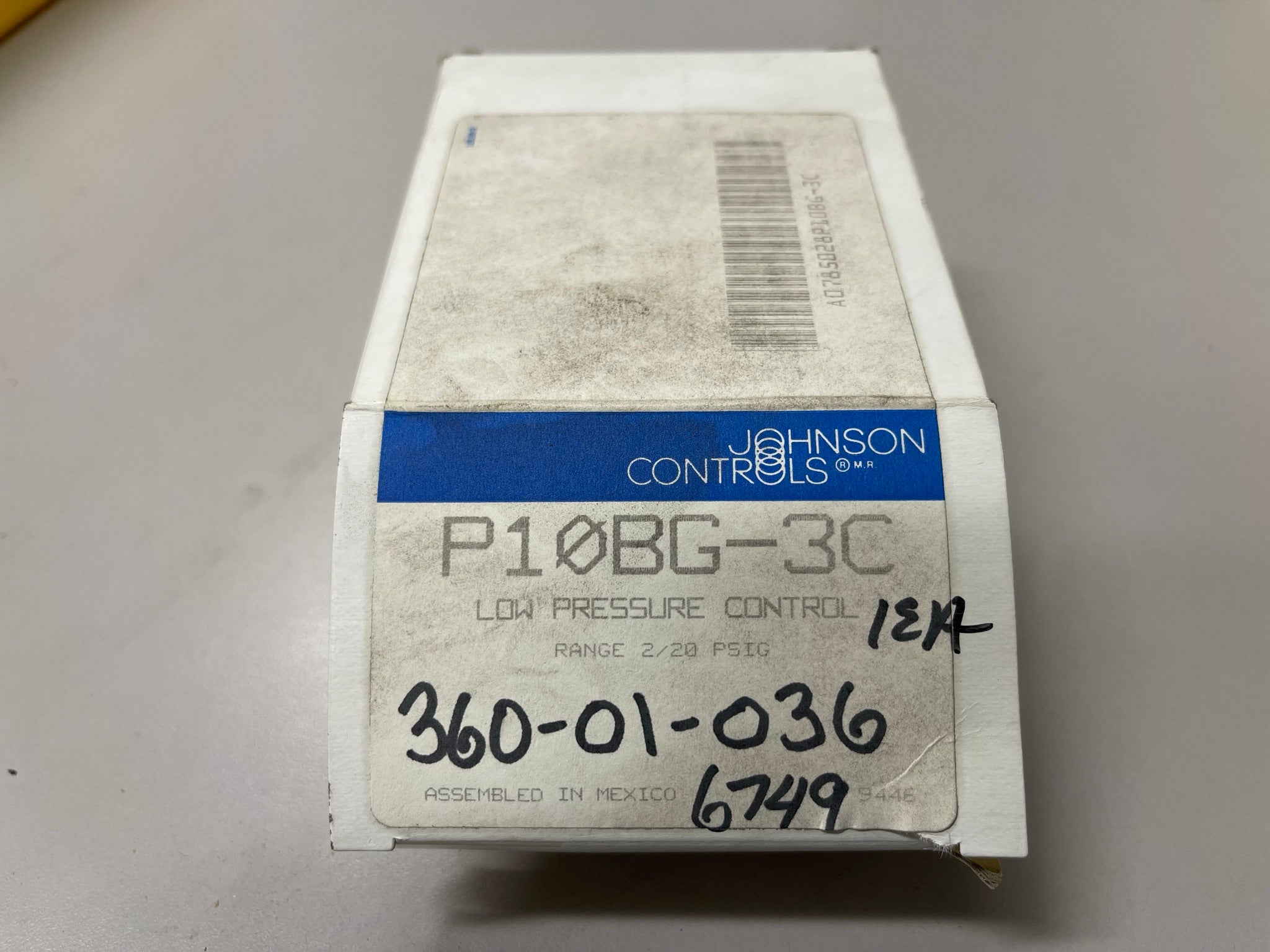 Johnson Controls SWITCH,ELECTRIC; PENN SPDT LOWRANGE PRESSURE; P10BG-3C