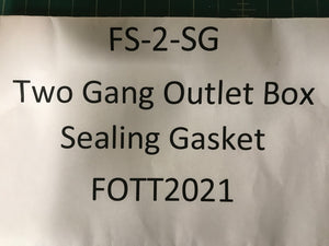 Two Gang Outlet Box Sealing Gasket