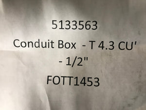Conduit Box - T 4.3 CU' - 1/2"